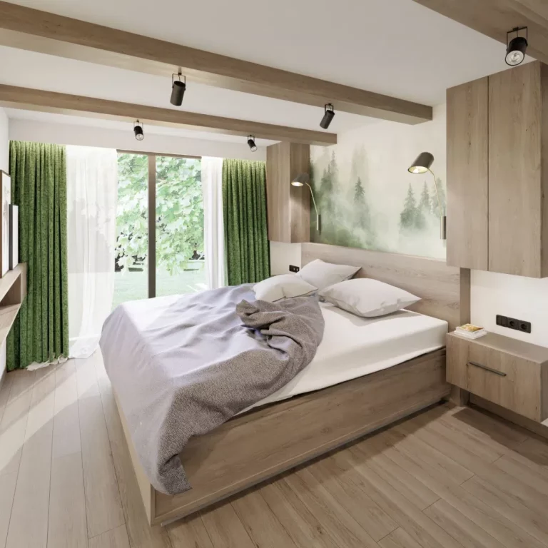 mieszkanie na poddaszu w stylu skandynawskim, wizualizacje wnętrz